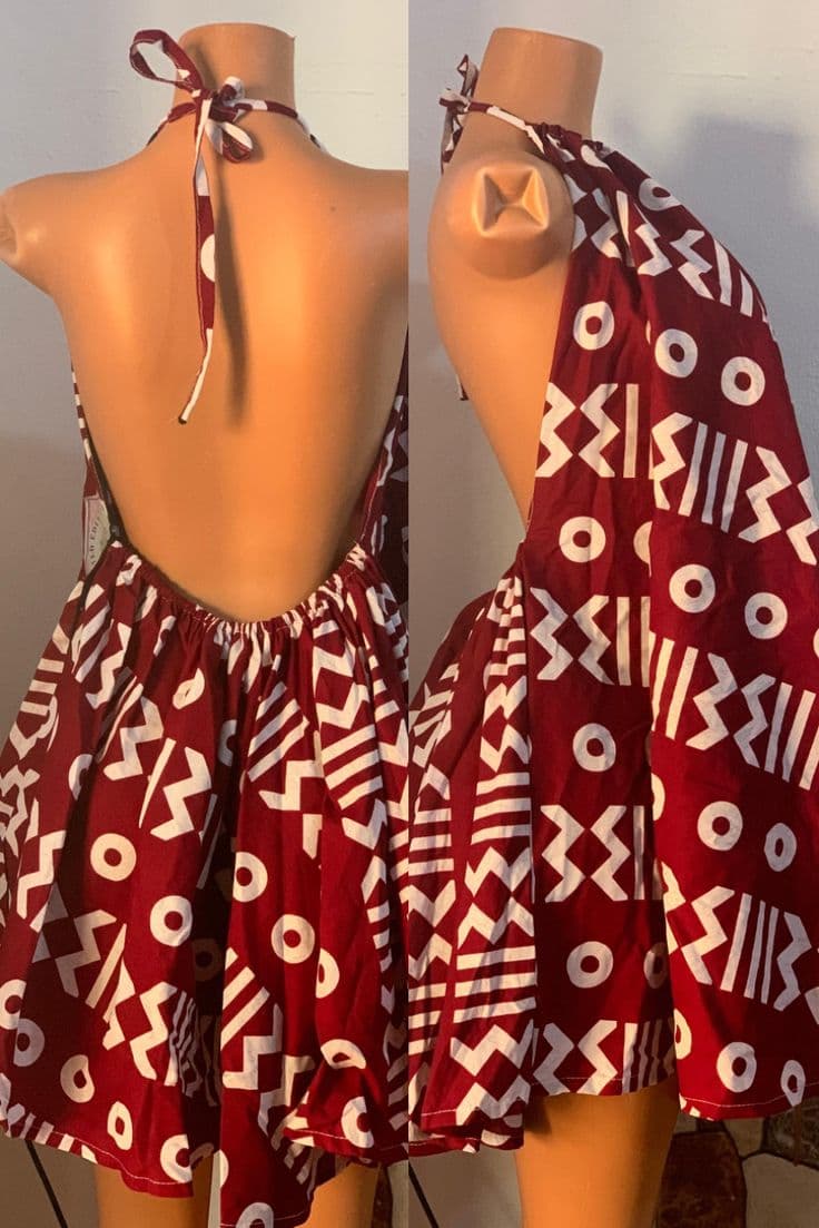 Backless gown